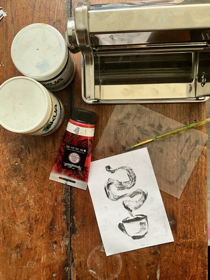 workshop monotype printen Tessa den Boef